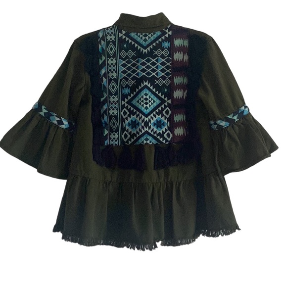 Beautiful Stories/Anthropologie Inika Olive Green Utility Jacket - Size XSmall - Picture 3 of 13